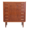 Danish design high vintage teak chest of drawers 'Jersie'