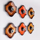Vintage Set of 6 German ceramic wall lamps with head mirror lamp, 1960