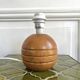 Lampe boule en bois vintage