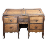 Bordeaux Louis XV period curved sloping desk in solid walnut circa 1750