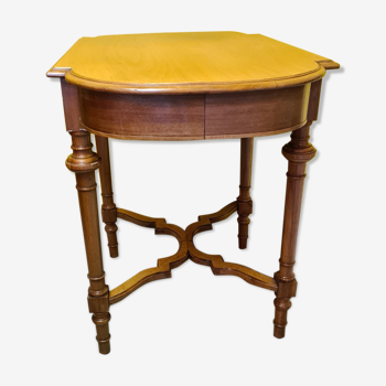 Dutch Antique Nutwood Wooden Table Royal Theatre The Hague, late 19th Century