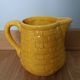 Digoin Sarreguemines barbotine pitcher with wicker decor