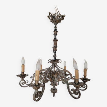 Wrought iron chandelier