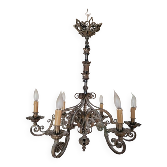 Wrought iron chandelier