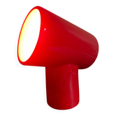 Designer table lamp in red ceramic from the 90s