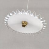 Mini wavy opaline pendant light