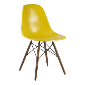 Yellow Herman Miller Original Eames DSW Side Shell Chair