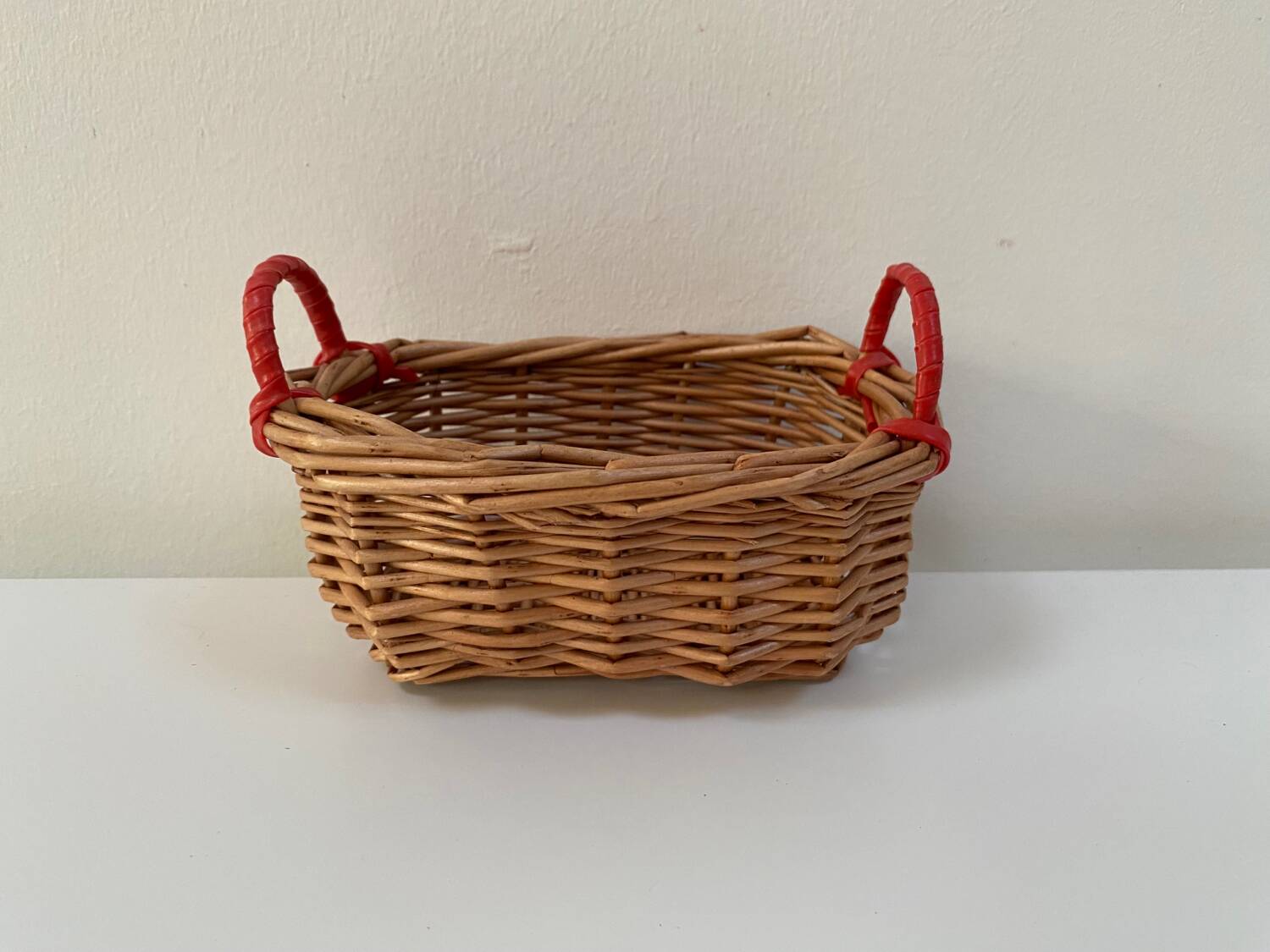 Miniature rattan basket from the 70s
