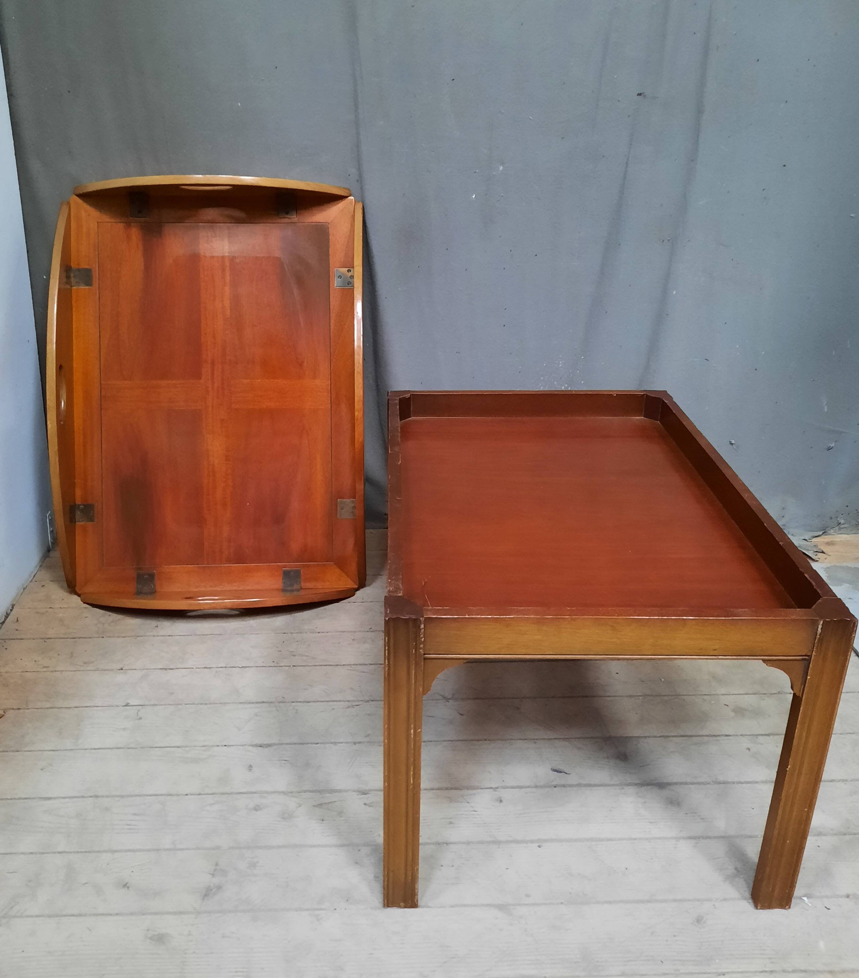 Mahogany boat coffee table
