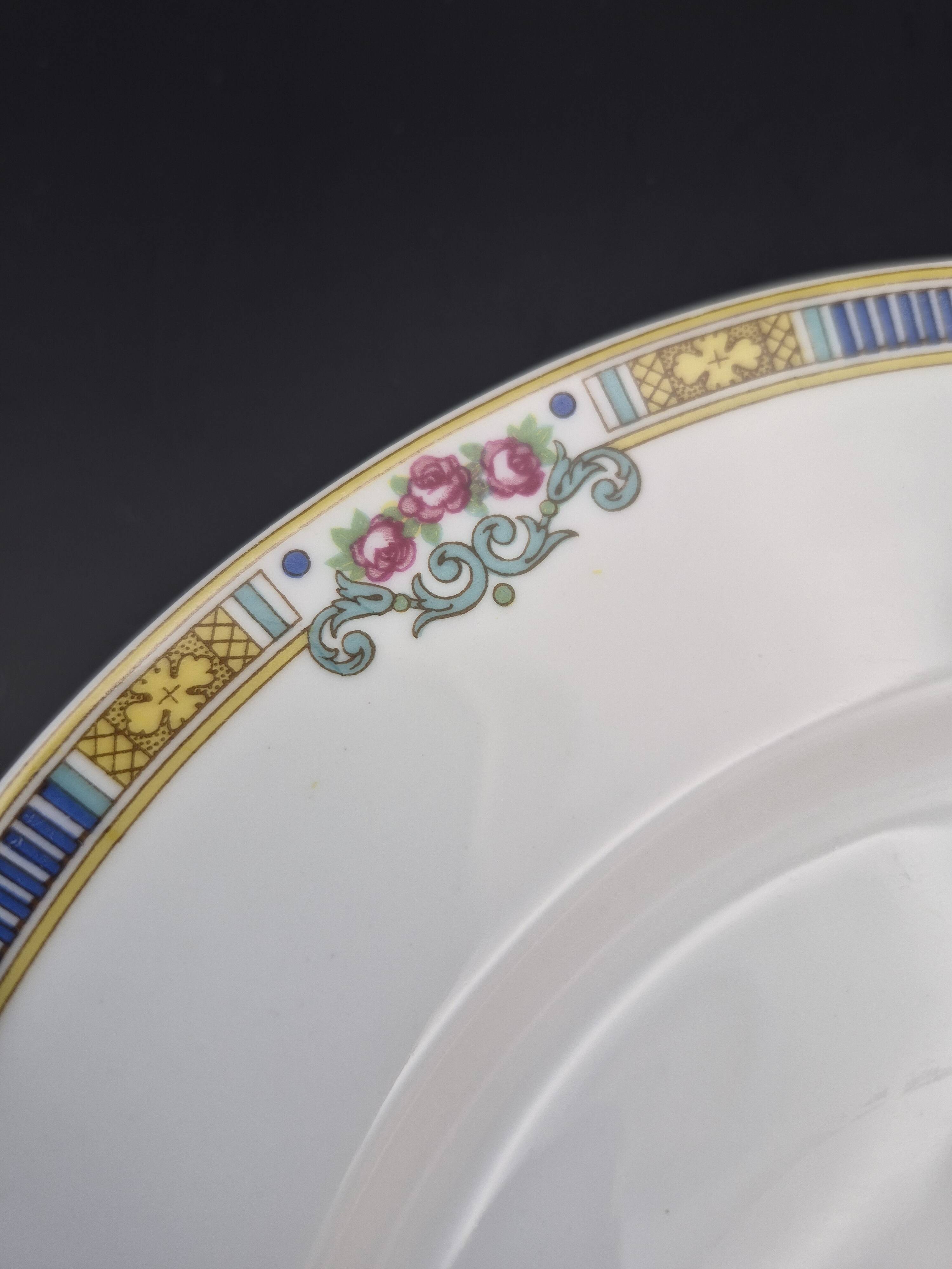 Série de 6 assiettes à dessert Bernardaud Limoges – Art Déco – A714