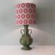 Lampe de table en céramique de Bay Allemagne de l'Ouest 1960 avec abat-jour artisanal