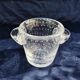 Ice bucket, thick bubbled glass, Schneider Paris