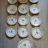 12 plates + 1 Digoin and Sarreguemines dish