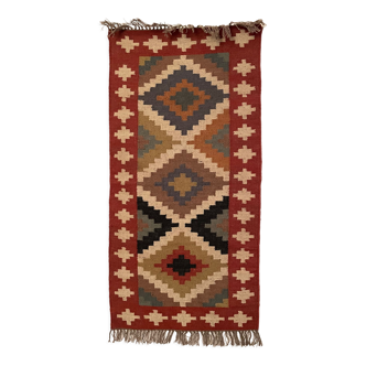 Tapis kilim tissé à la main en jute 68 x 172 cm