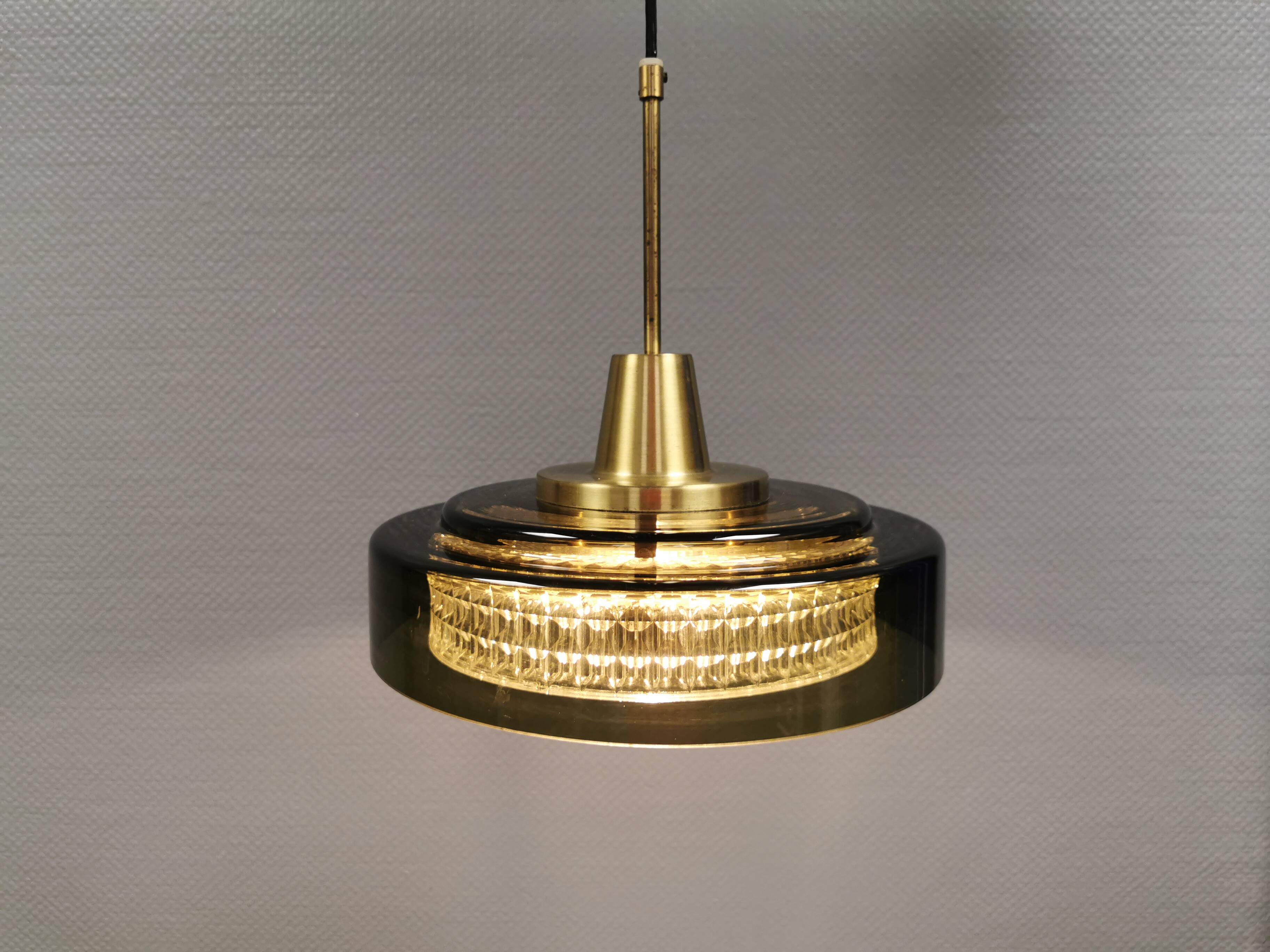 Rotonda hanging lamp bt Carl Fagerlund at Örrefors, for Lyfa Denmark