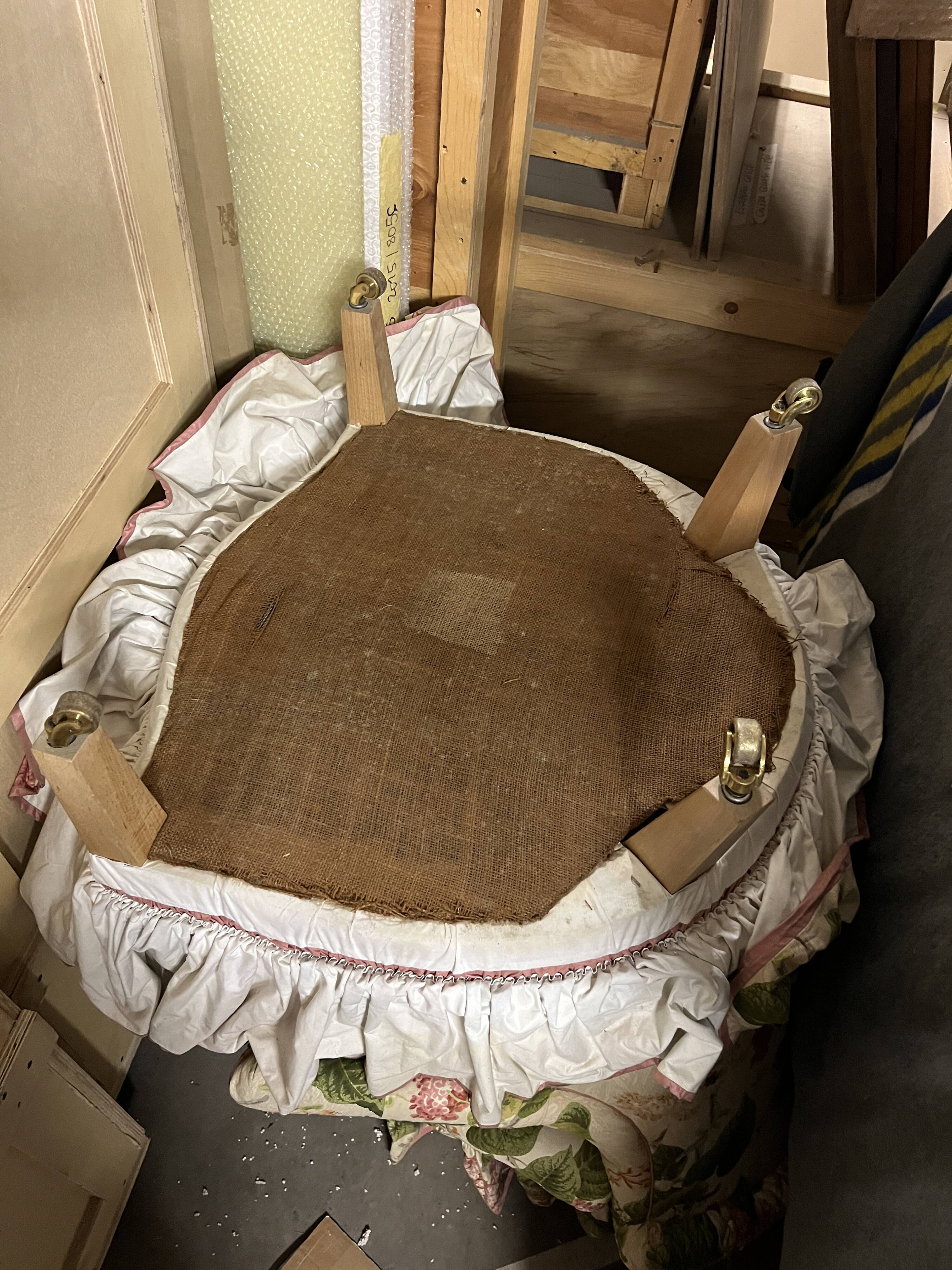 Pair of English armchairs with floral fabric