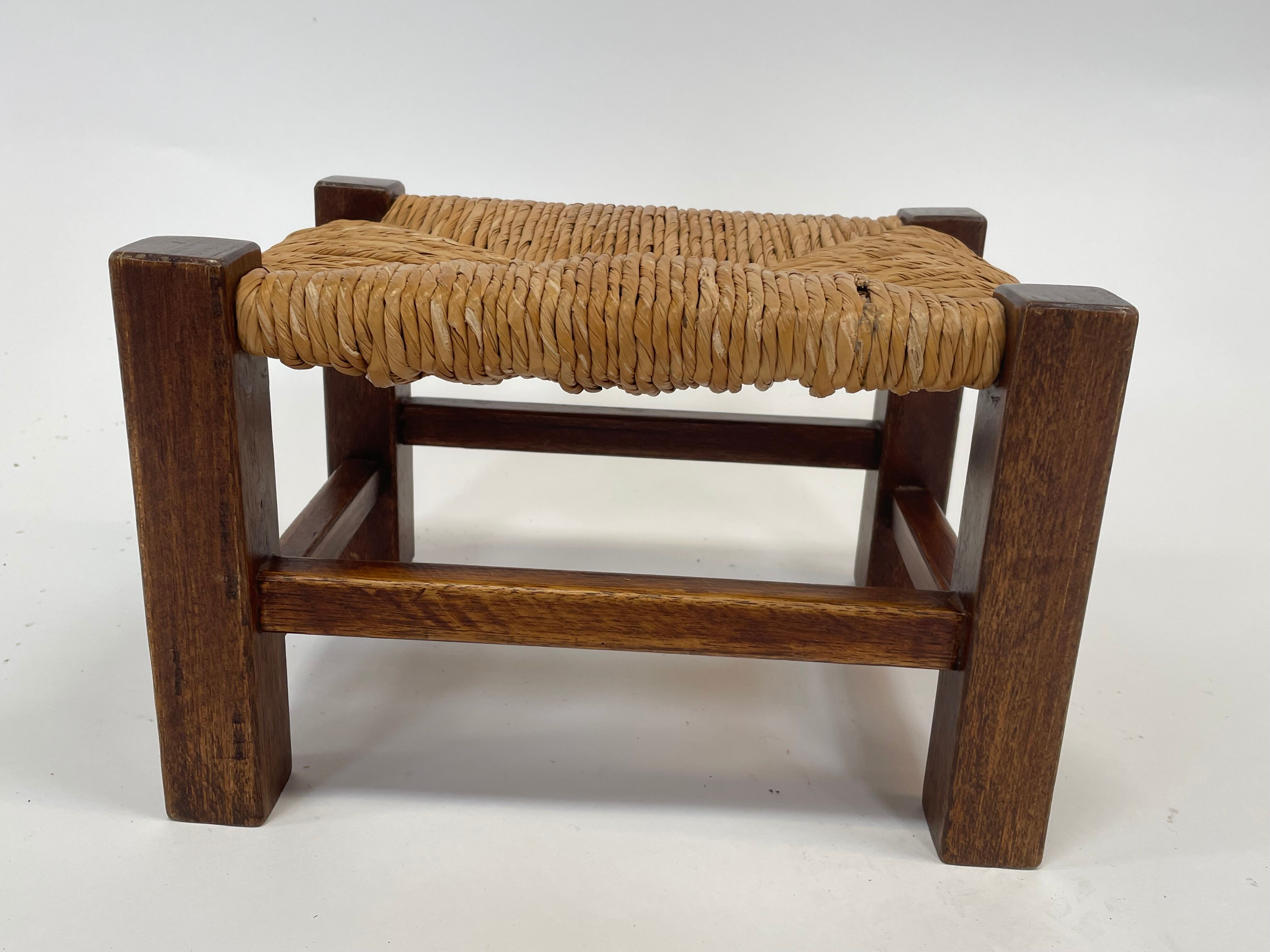 Vintage footstool stool minimalist