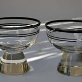 6 Bohemian crystal liqueur glasses