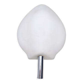 Postmodern opaline glass sconce no. 2299 by fontana arte, italy