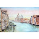 Dibujo de Venecia. Grand canal.