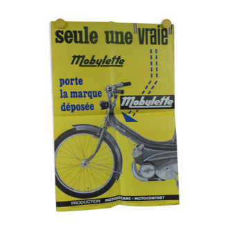 Affiche originale Mobylette Motobecane motoconfort seule une vraie  1967