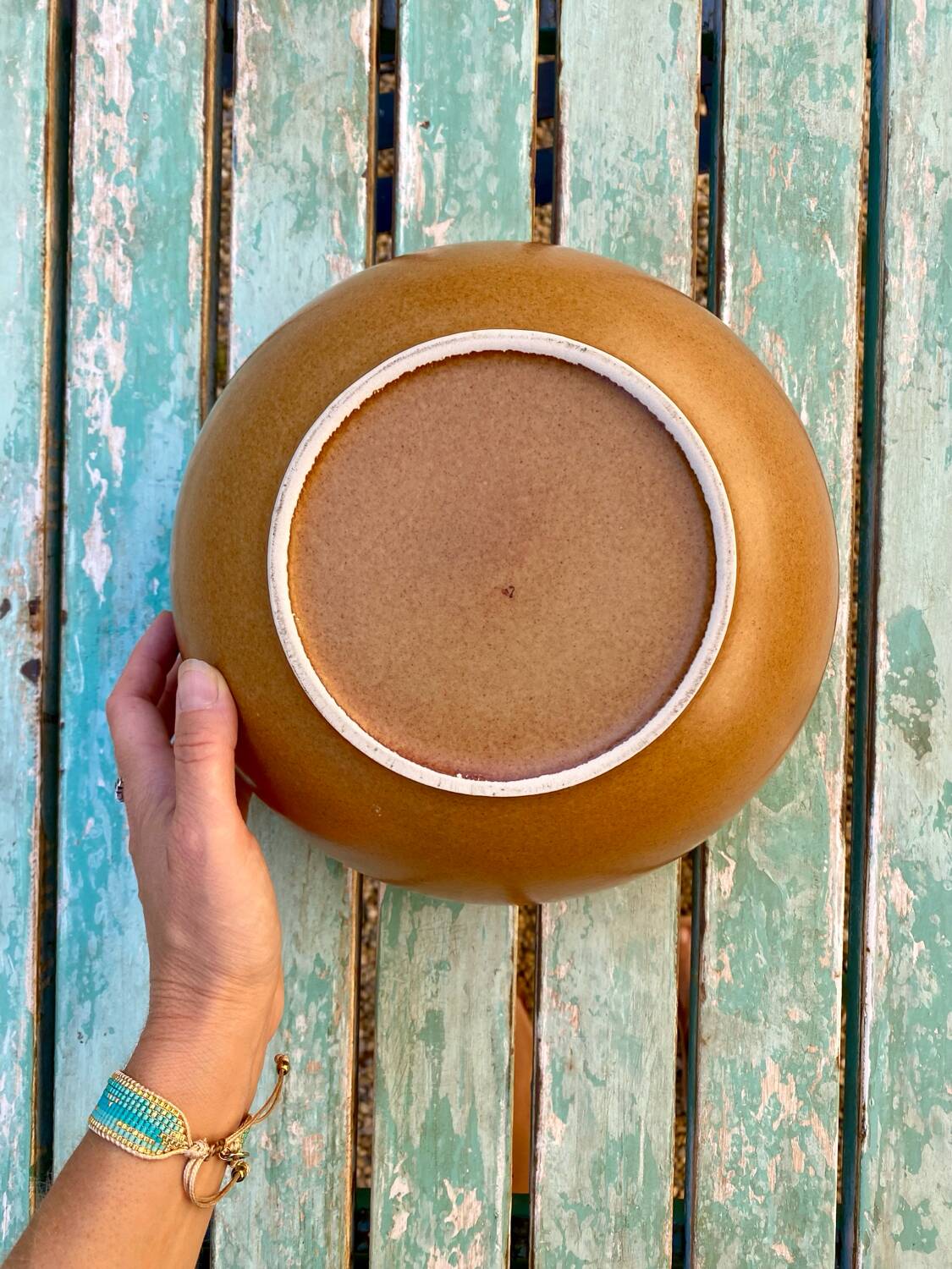 Large stoneware salad bowl