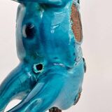 Sculpture of a Tang horse in turquoise blue earthenware