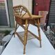 1960s rattan bedside table