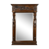Important Miroir Régional en Chêne – Début XXe