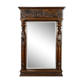 Important Regional Oak Mirror – Early 20th Century