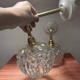 Pair of vintage globe wall lights