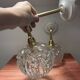 Paire d’appliques murales globes en verre vintage