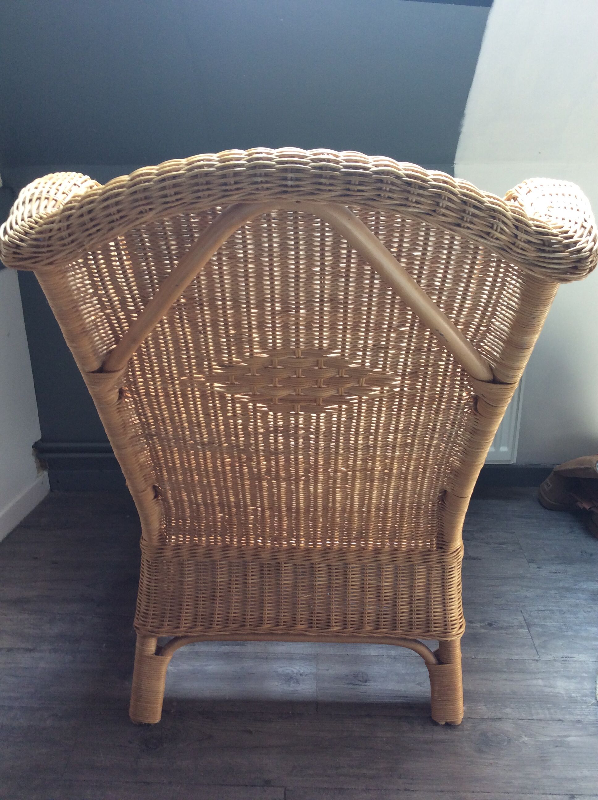 Fauteuil en rotin des années 60/70
