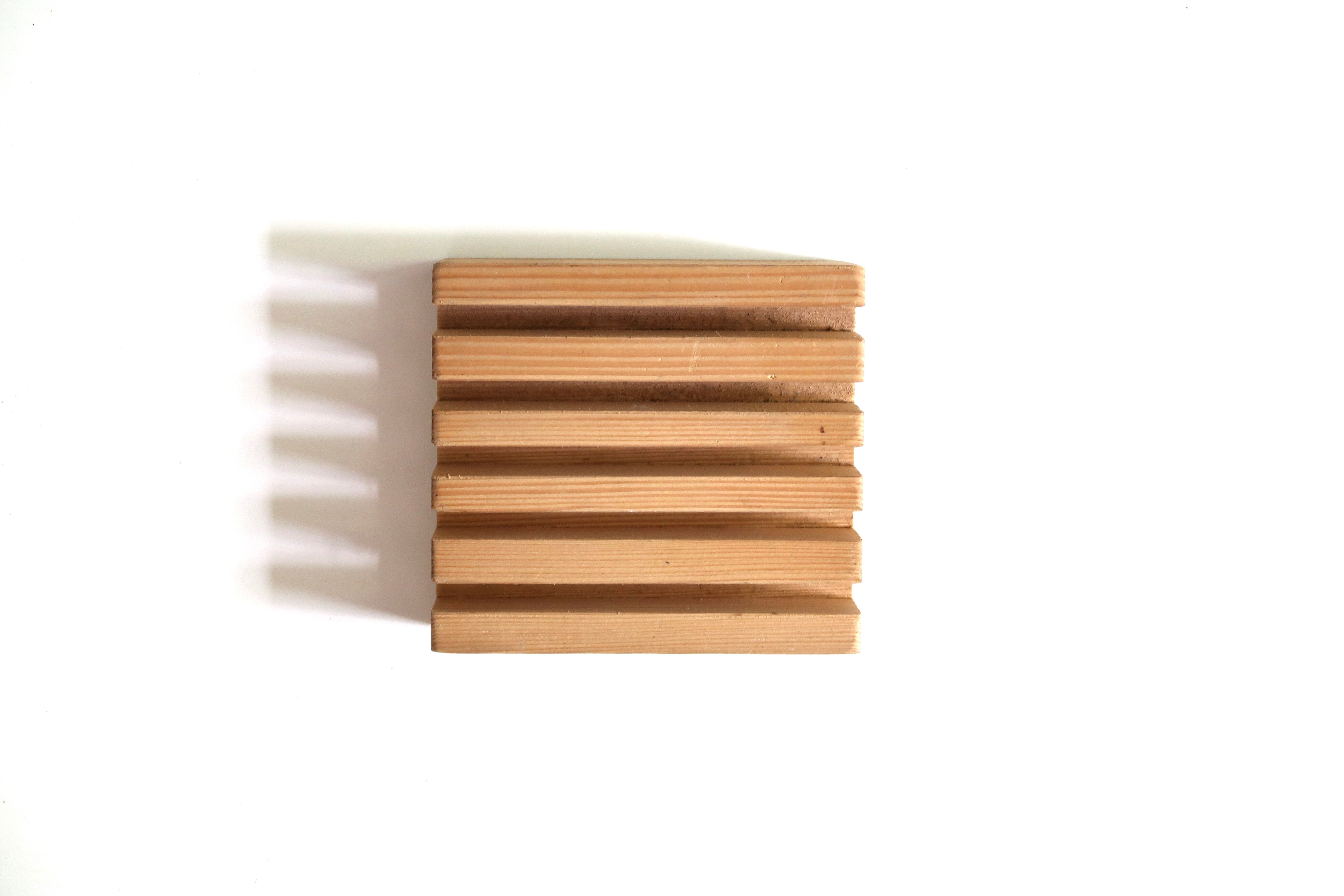 Minimalist wooden mail rack, 70s