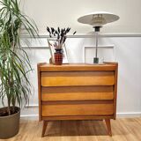 Vintage compass foot chest of drawers