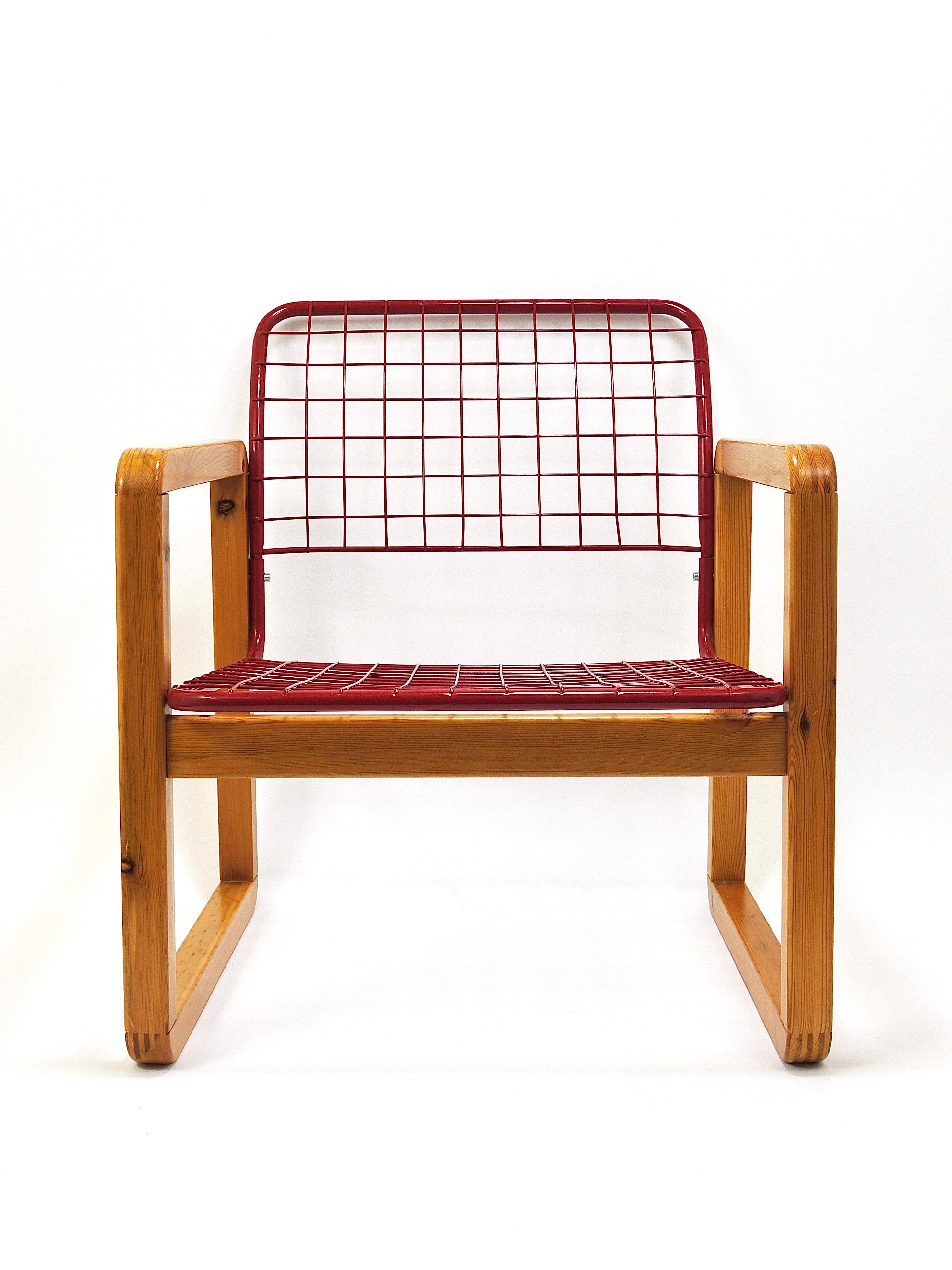 Postmodern Wire Lounge Chair Sälen, Knut & Marianne Hagberg, Ikea, 1982