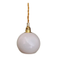 Suspension globe vintage en opaline blanche