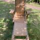 Antique wicker and hazel chaise longue