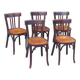 Set de 5 chaises de bistrot anciennes
