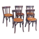 Set de 5 chaises de bistrot anciennes