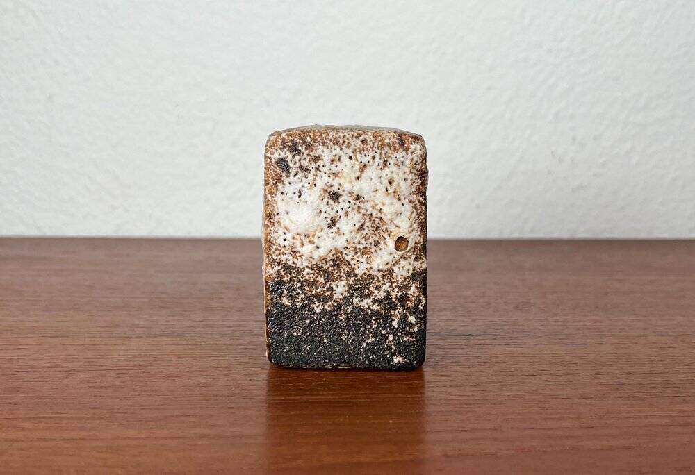 Brutalist Fat Lava vase from the mid-century by Van Woerden for Vest Keramik, 1960s.