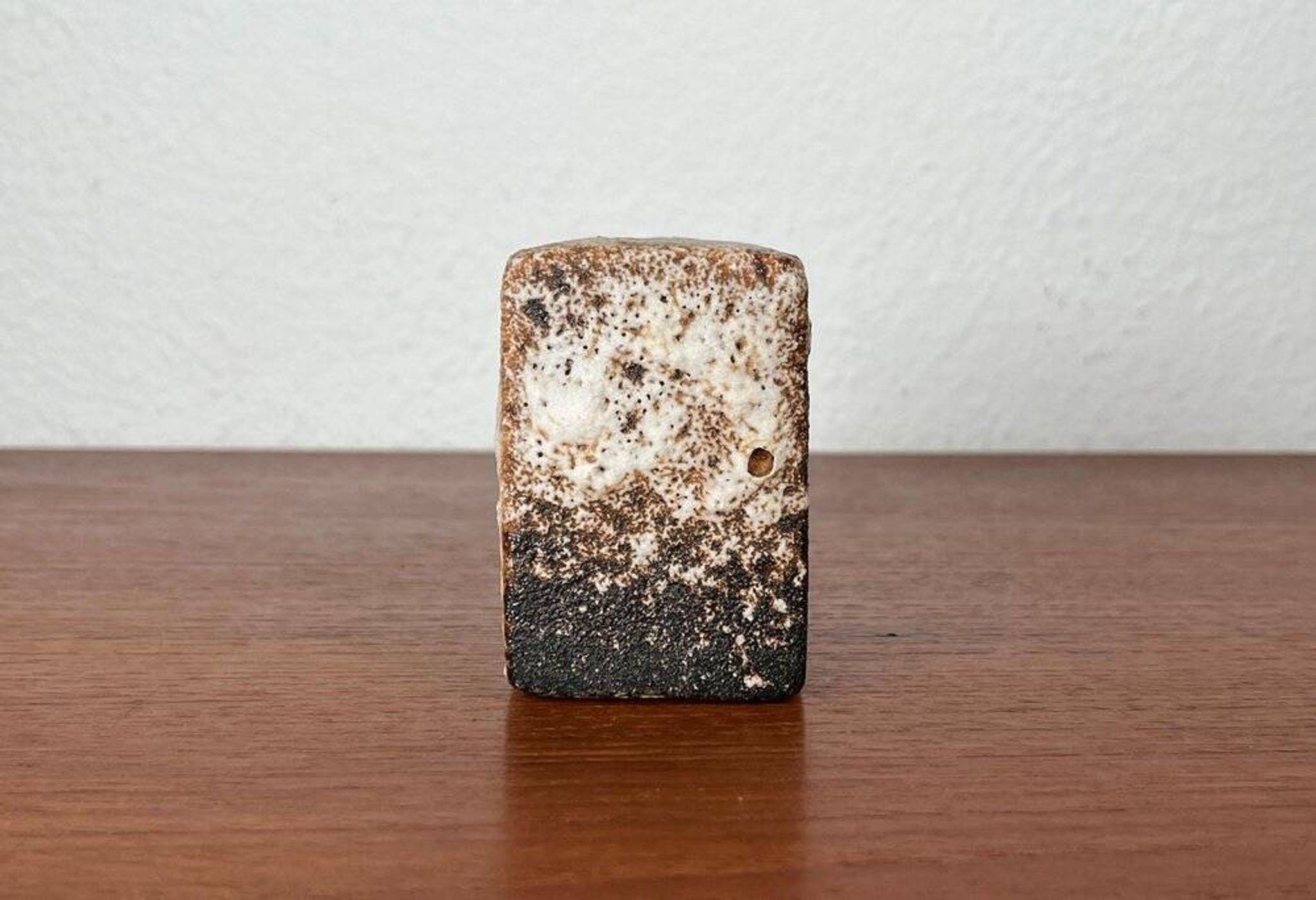 Brutalist Fat Lava vase from the mid-century by Van Woerden for Vest Keramik, 1960s.