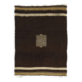 Small Vintage Anatolian Kilim Brown and Beige 165 x 128 cm