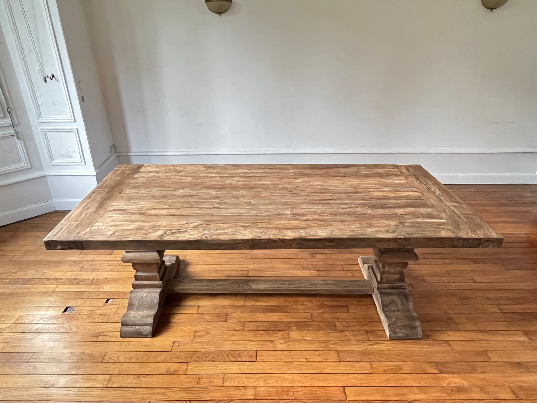 Table monastère en bois ancien - Spirito 200 par 100 cm