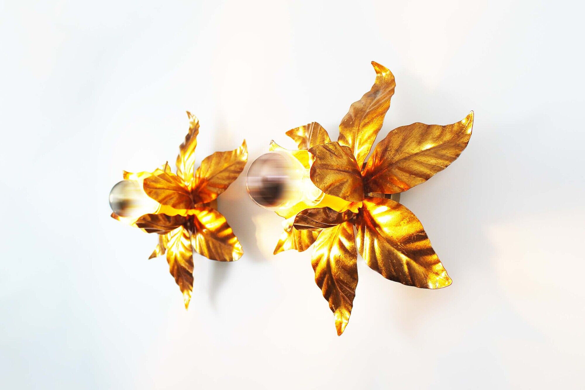 Pair of 1970's Italian gilt Florentine Wall Lights
