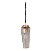 Vintage glass tulip spike pendant (SE11)