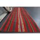 Vintage Turkish Oushak Handmade Wool Cotton Black Red Runner Rug 70x200