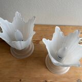 Vintage tulip glass flower lamp