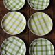Lot 6 small vintage Scottish plates green yellow
