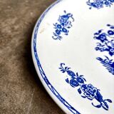 St Amand round hollow dish in blue earthenware